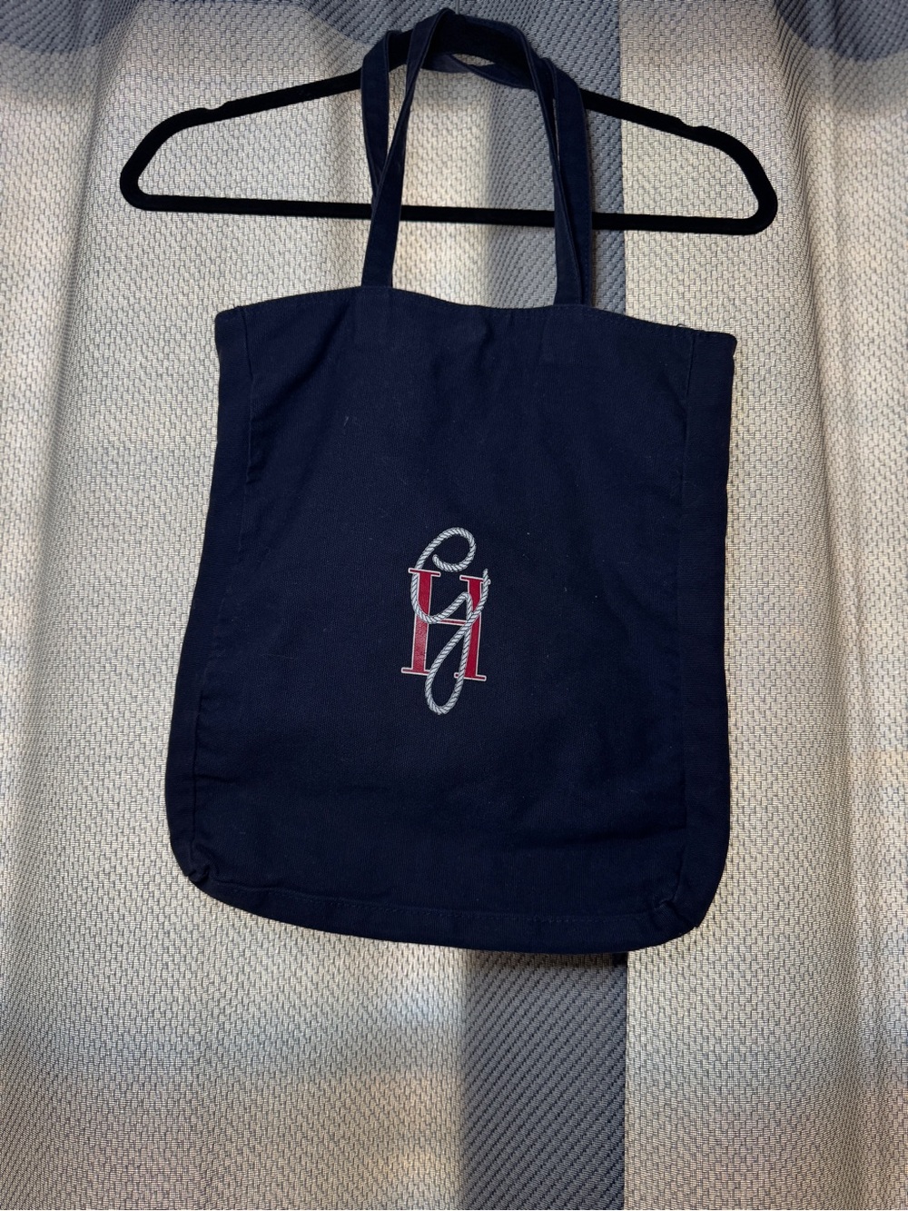 Tommy Hilfiger × Gigi Hadid Small Navy Blue Tote Bag